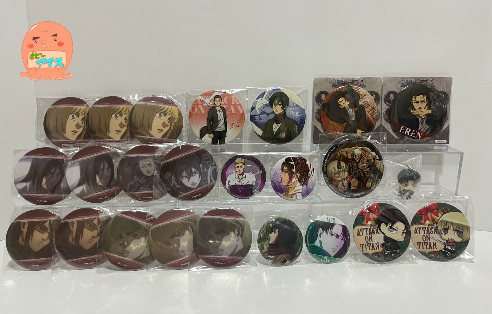 進撃の巨人 缶バッジ マスコット まとめ売り 【24個セット】