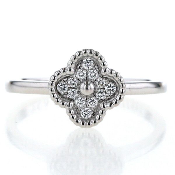 ヴァンクリーフ&アーペル K18WG スウィート アルハンブラ リング  