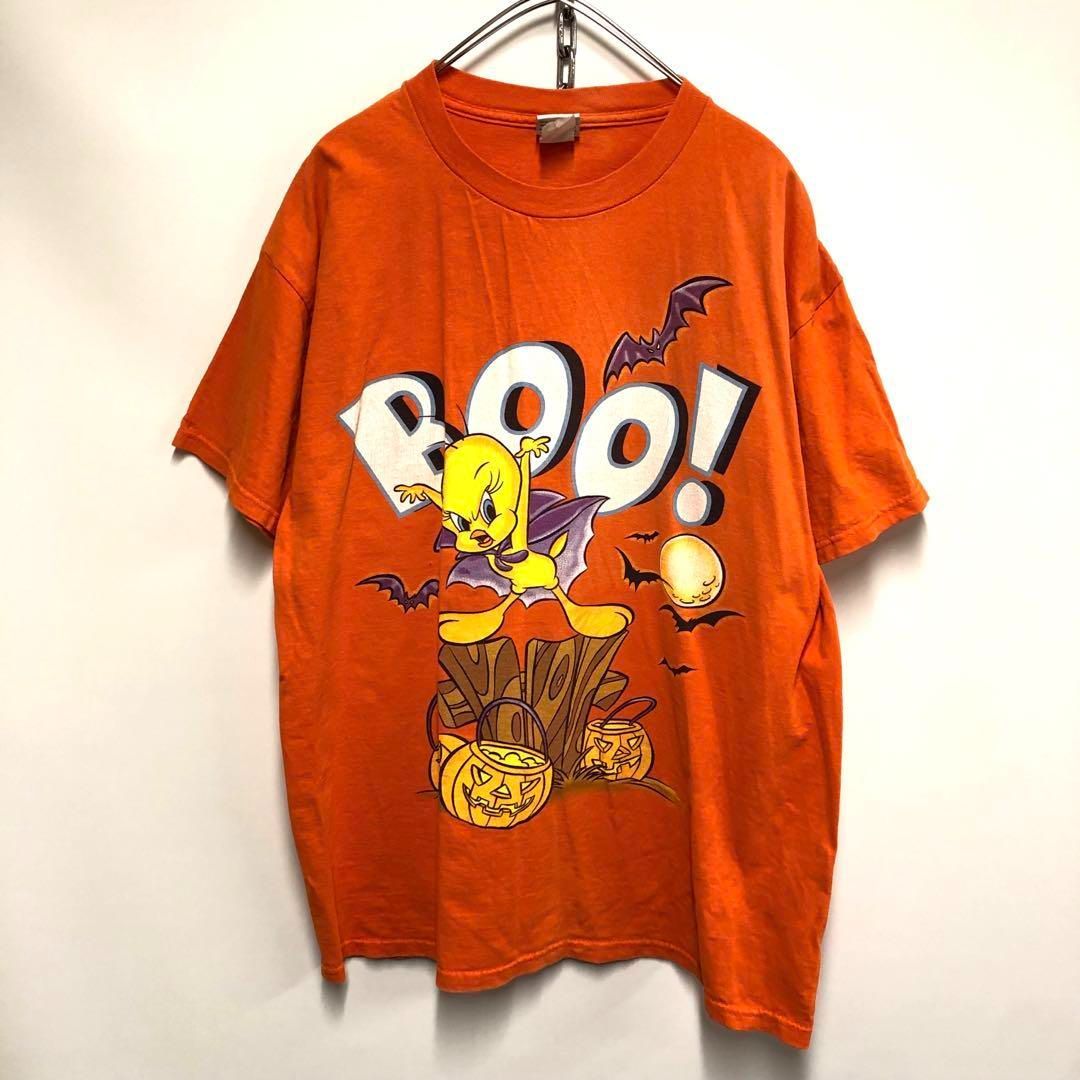 ルーニーテューンズ トゥイーティー 半袖Tシャツ オレンジ XL相当