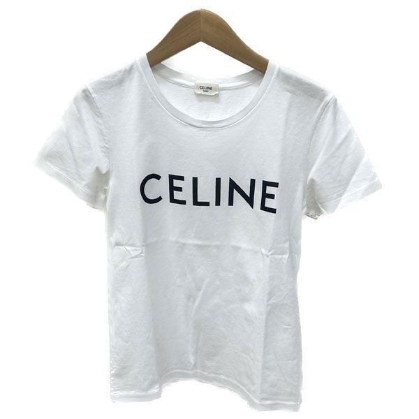 CELINE セリーヌ ロゴプリント 半袖Ｔシャツ ホワイト 2X314916G S