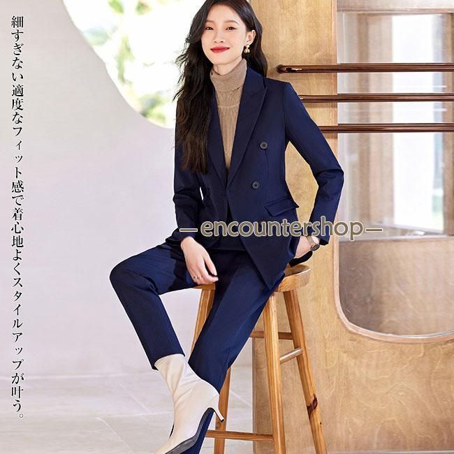 レディーススーツ セットアップ パンツスーツ ビジネススーツ