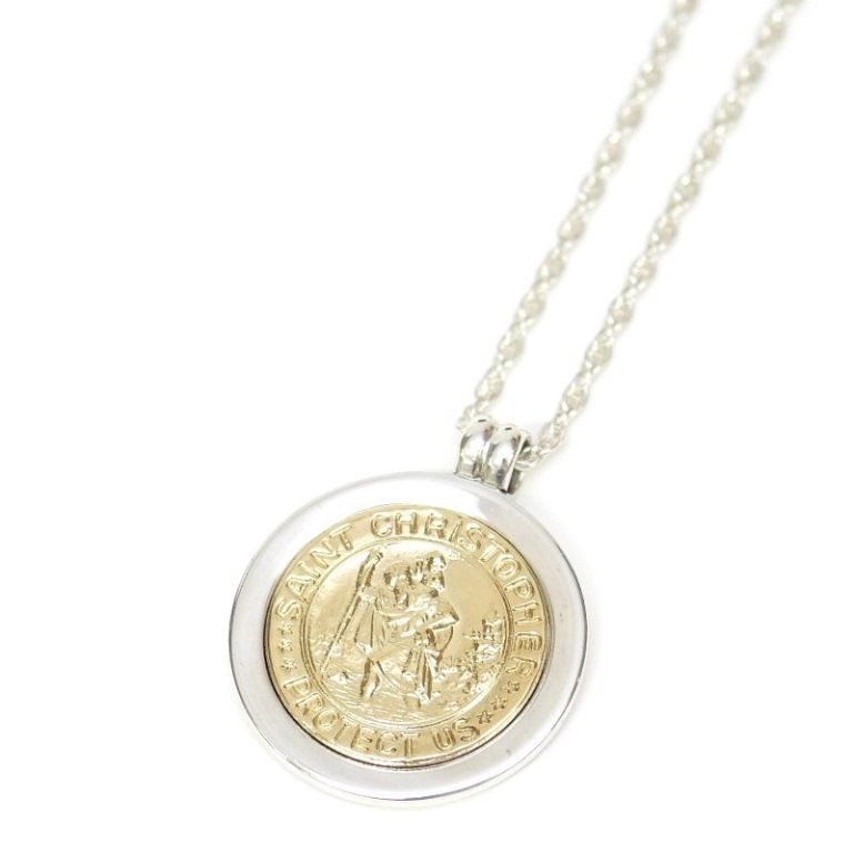 Tiffany & Co. セントクリストファー　ネックレス　　YG750 TIFFANY&Co.】ティファニー セントクリストファー ネックレス