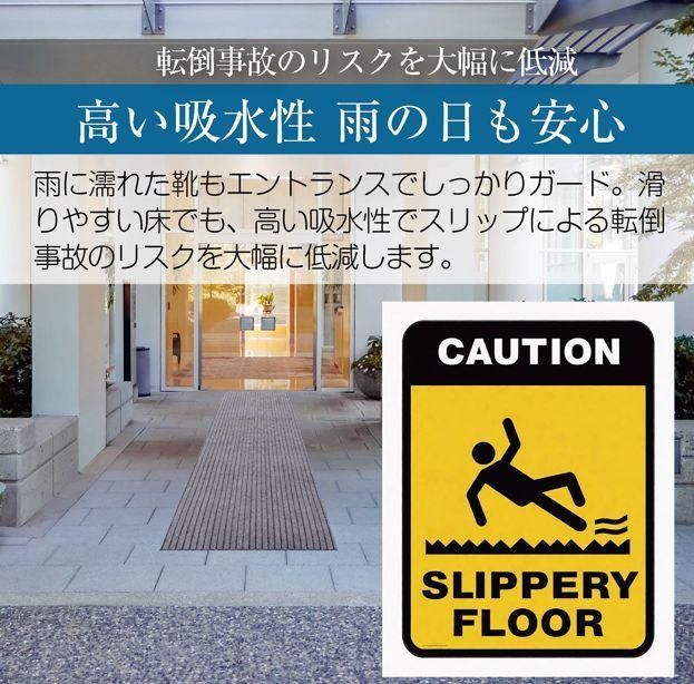 M.N.Y.K. 玄関マット フロアマット 屋内外兼用 裁断自由 90cm×7m