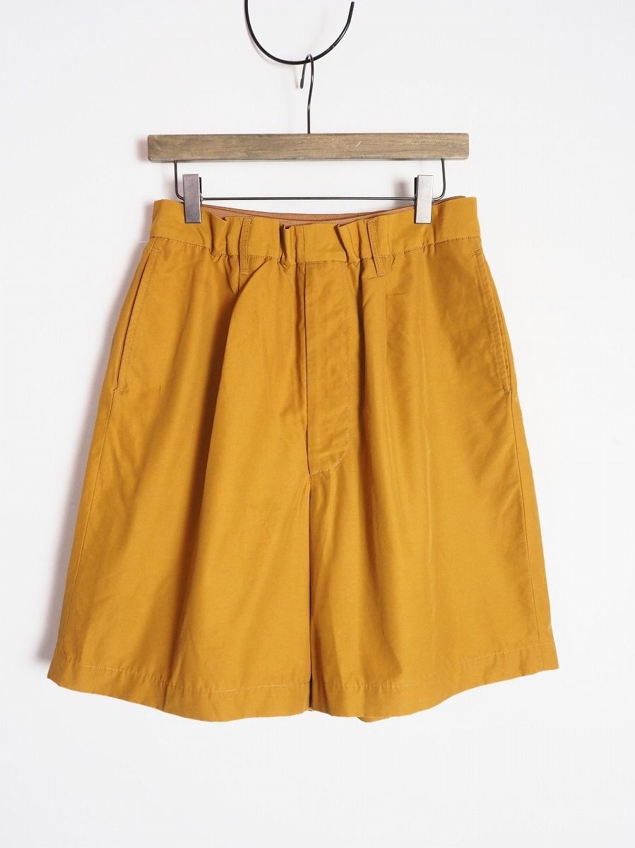 美品 UNITUS ユナイタス ギャザー ウエスト ショーツ ショート パンツ サルエル 茶 106P2