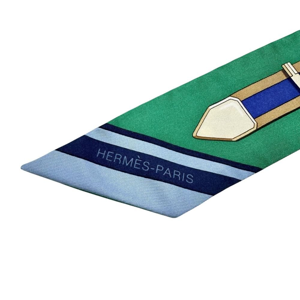 HERMES/エルメス】ツイリー リボン ヘアバンド スカーフ シルク100