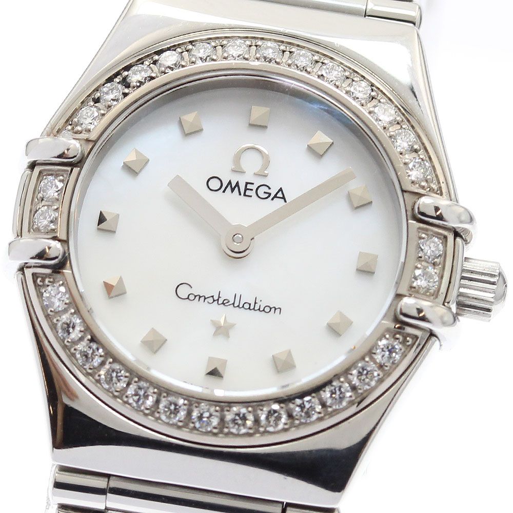 オメガ OMEGA 1475.71 コンステレーション マイチョイス ダイヤベゼル ホワイトシェル文字盤 クォーツ レディース_905529