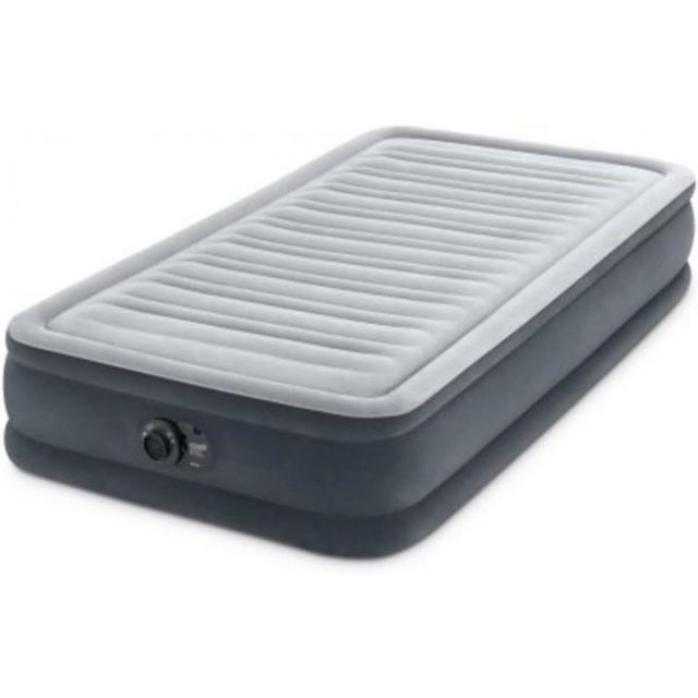 INTEX CPミッドライズ エアーベッド ACポンプ付き シングル 電動ポンプ 災害対策 防災