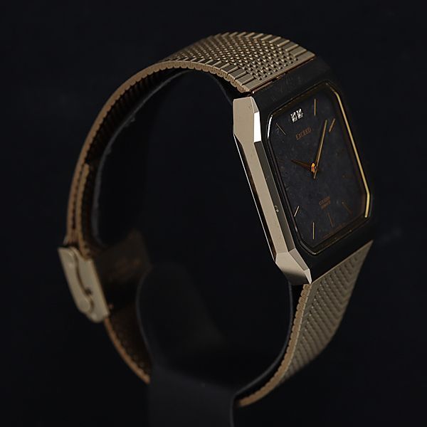 良品 シチズン エクシード 2722-274695 QZ 黒文字盤 石付き