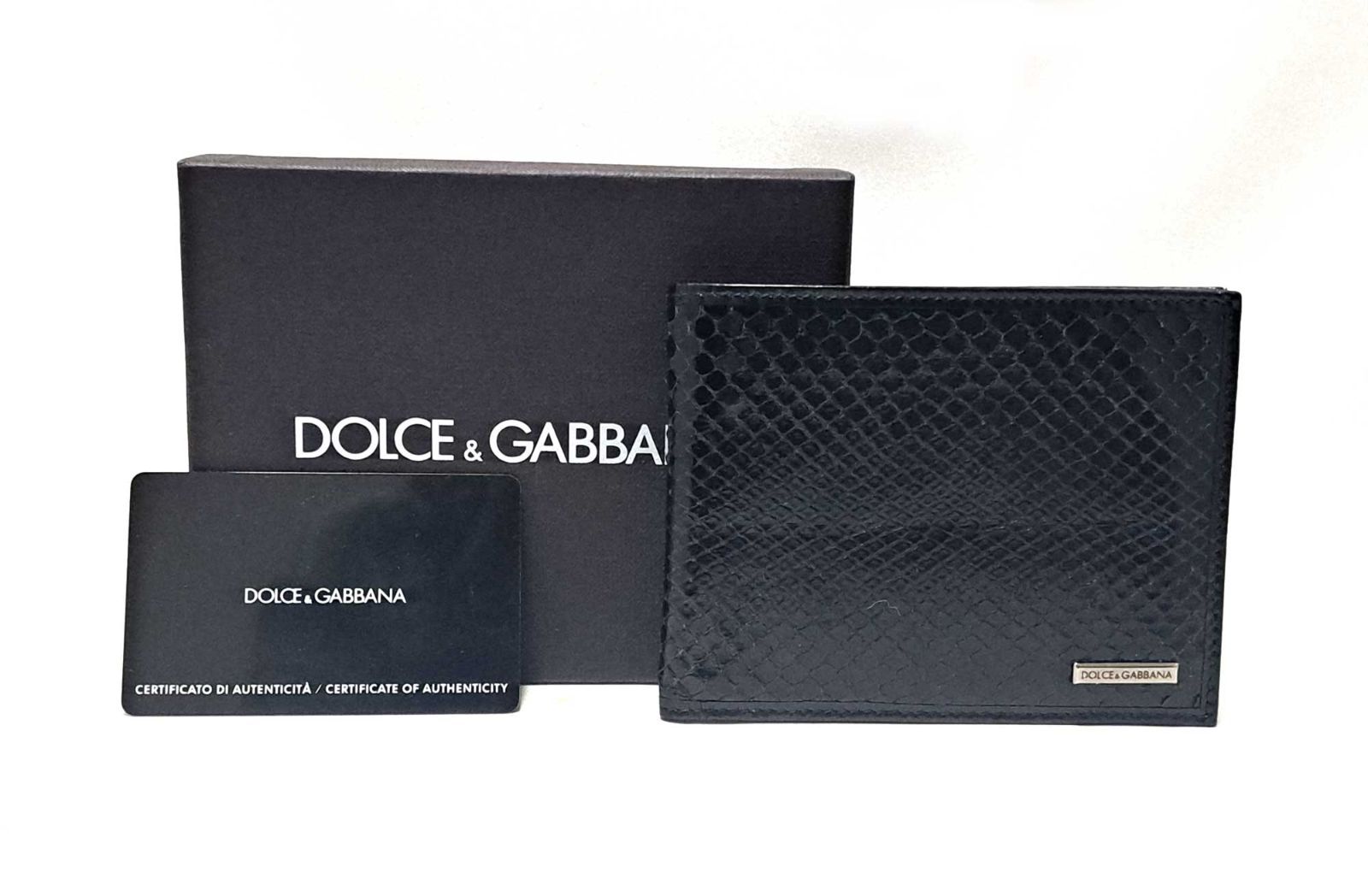 Dolce & Gabbana ドルガバ レザー パイソン 折り財布 www