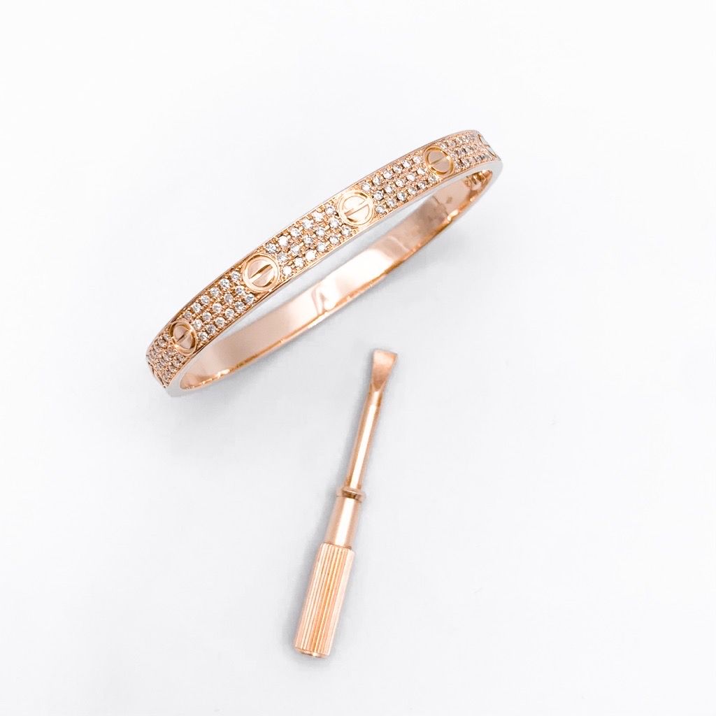 仕上済】カルティエ ラブブレス #17 新型 PG ダイヤ 17 K18PG