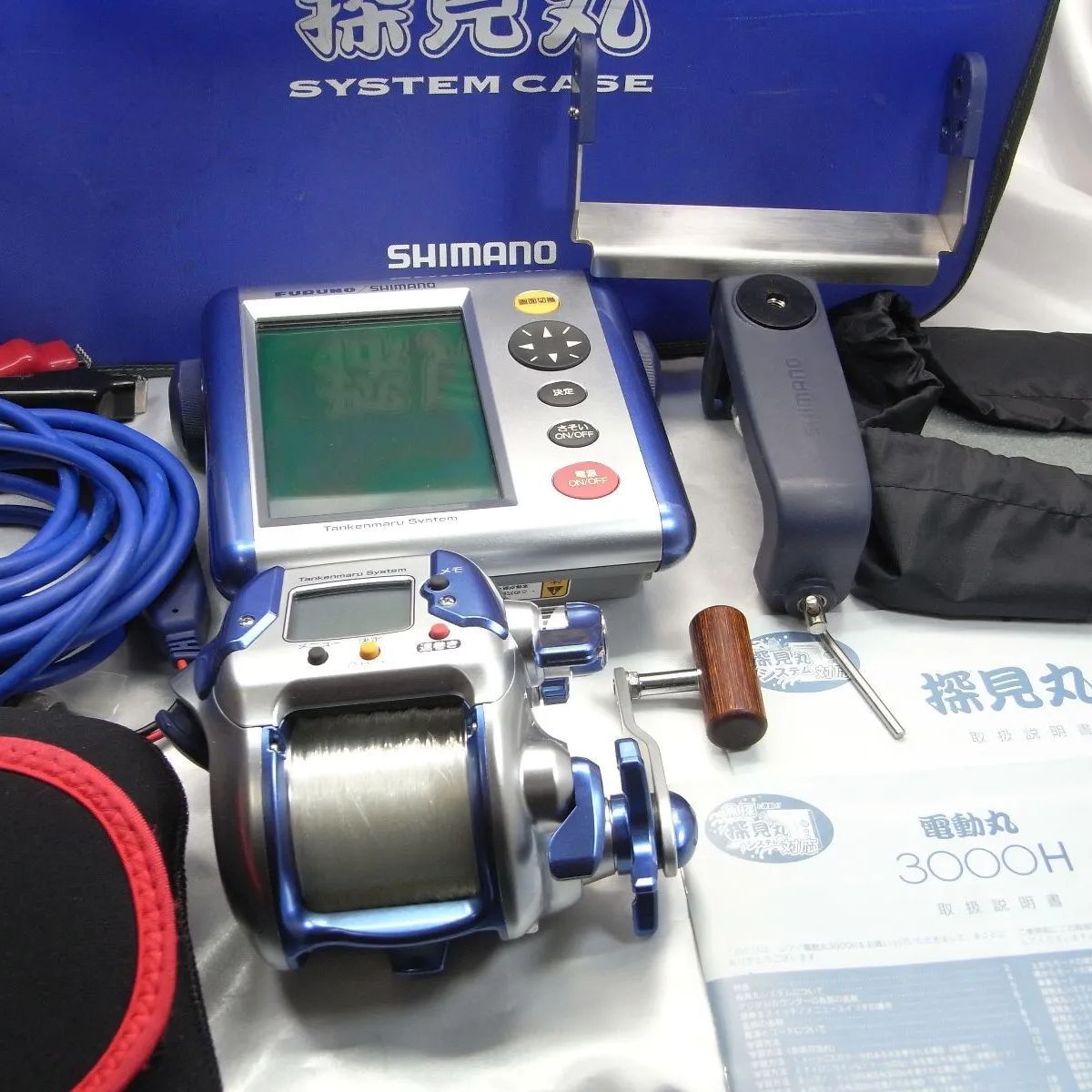 シマノ SHIMANO 04 電動丸 3000Hと探見丸 電動リール 魚群探知機