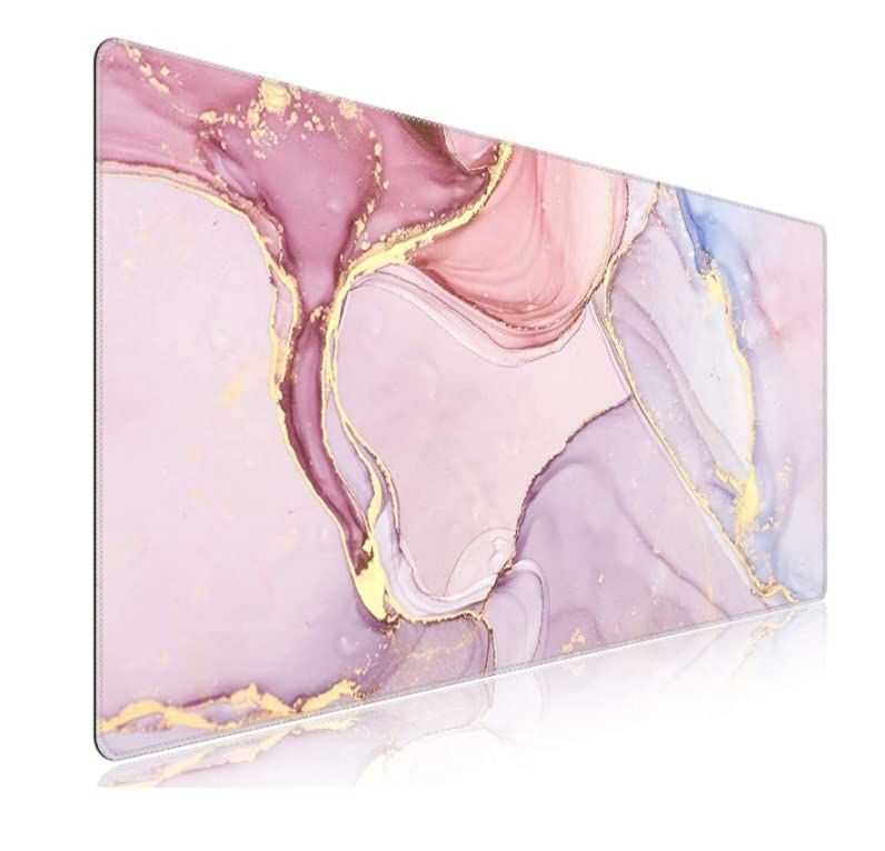 【数量限定】ピンク 30cm×60cm ゴールド 韓国 エレガント 大理石風 大理石調 ゲーミング マウスパッド 北欧