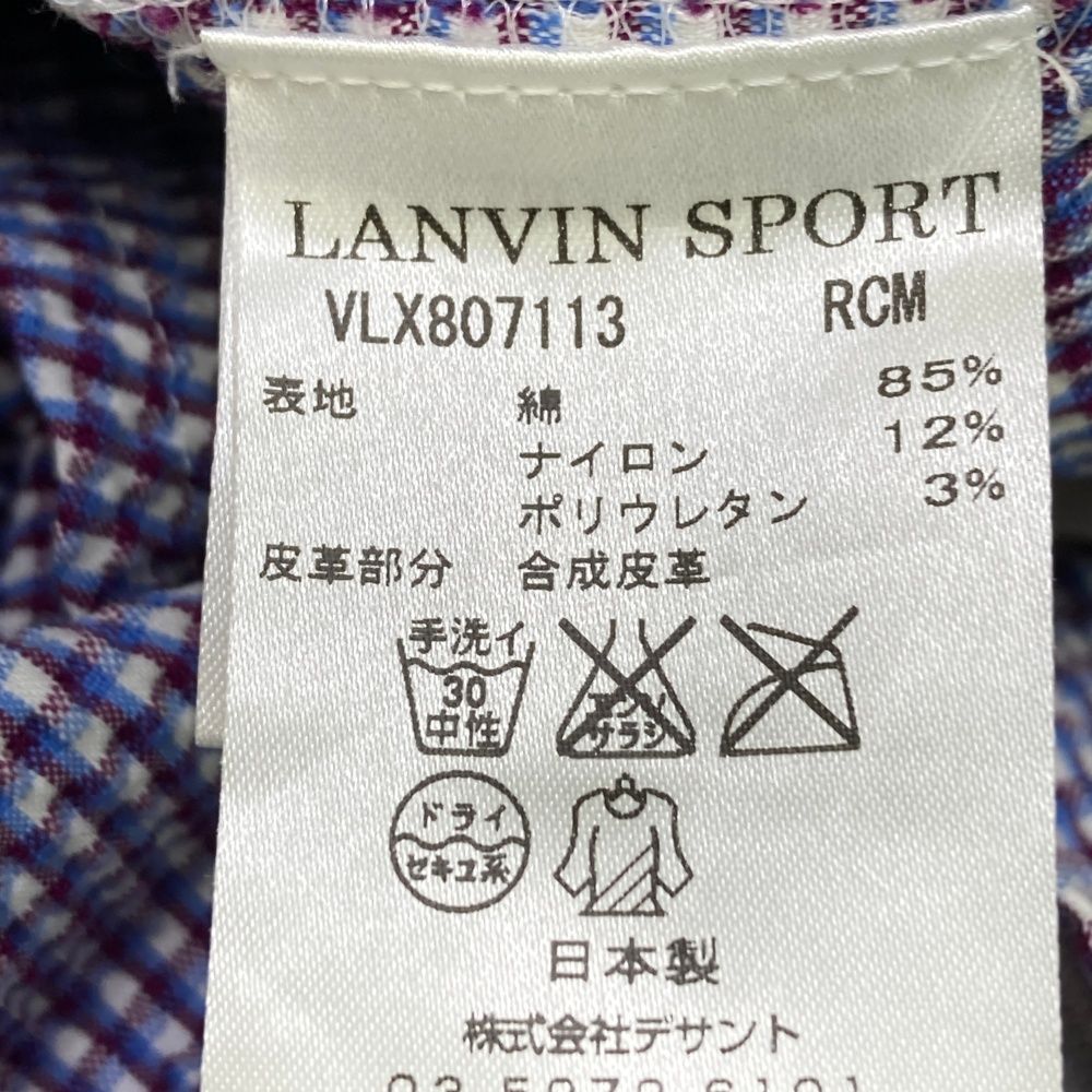 サイズ：36 LANVIN SPORT ランバン スポール  シアサッカー ストレッチパンツ チェック柄 レッド系 [240101496284] ゴルフウェア レディース ストスト サイズ：36 LANVIN SPORT ランバン スポール シアサッカー