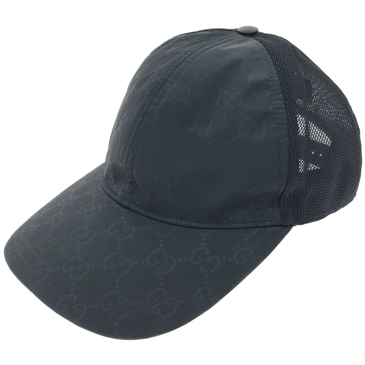▽▽GUCCI グッチ GG ナイロン メッシュ キャップ 6パネル レザー 