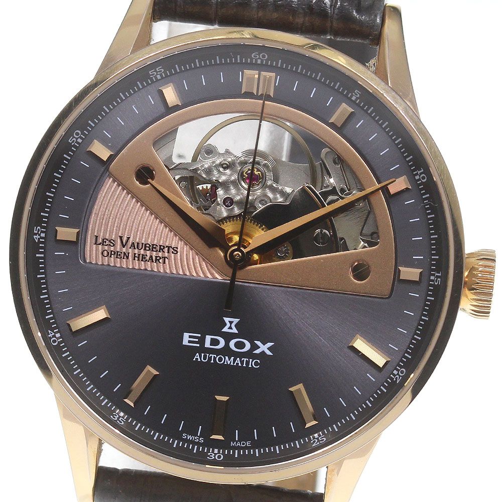 エドックス EDOX 85019 レ・ヴォベール オープンハート 自動巻き