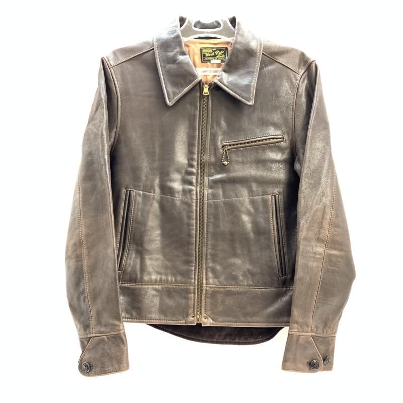 中古】WESTRIDE ゴートレザー シングルライダースジャケット size34