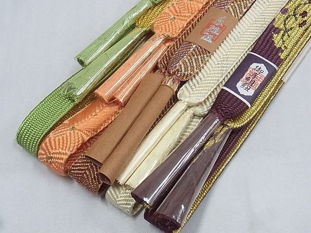 平和屋-こころ店□和装小物 上質な帯締め10本セット 高麗組 笹波組 唐