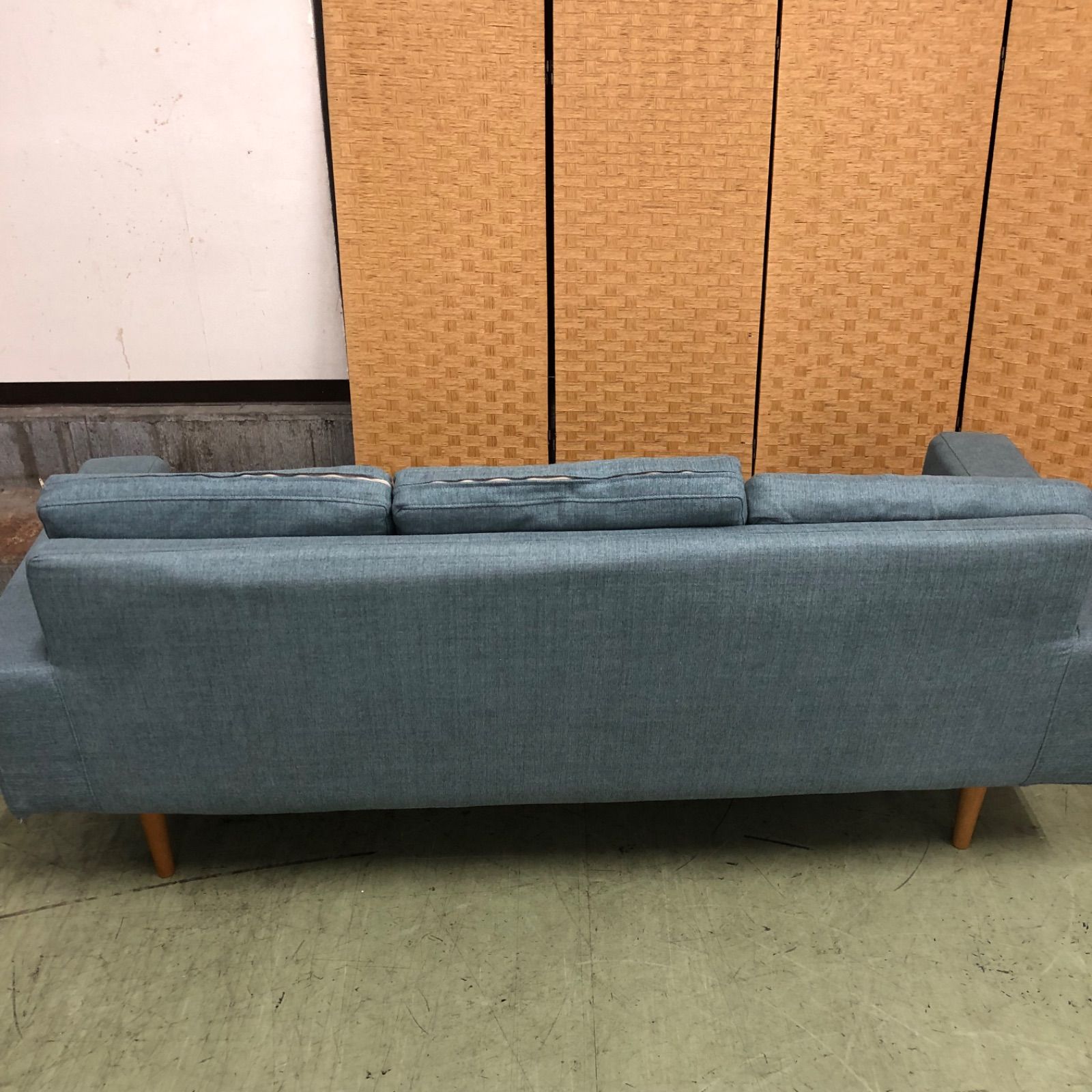 げ交渉 MOMO natural モモナチュラル 3人がけソファ 布製 ライトブルー 直接 横浜市保土ヶ谷区今井町 NEXPOTALLINN_EU