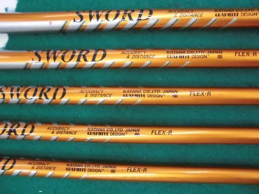 カタナ　SWORD　スナイパー　GOLD アイアンセット　6I〜8I.Pw.Aw 中古 カタナゴルフ SWORD SNIPER i 5S アイアンセット IR SWORD GOLD