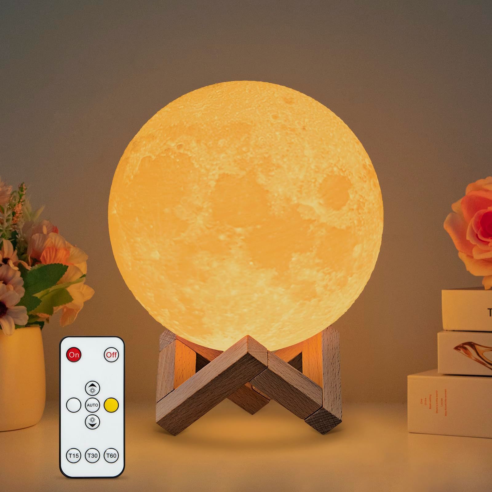 【人気商品】3Dプリント usb充電 月ライト【4代目】 人気 タッチ調光 女性 プレゼント 無段階調光 おしゃれ 間接照明 誕生日プレゼント TOOGE