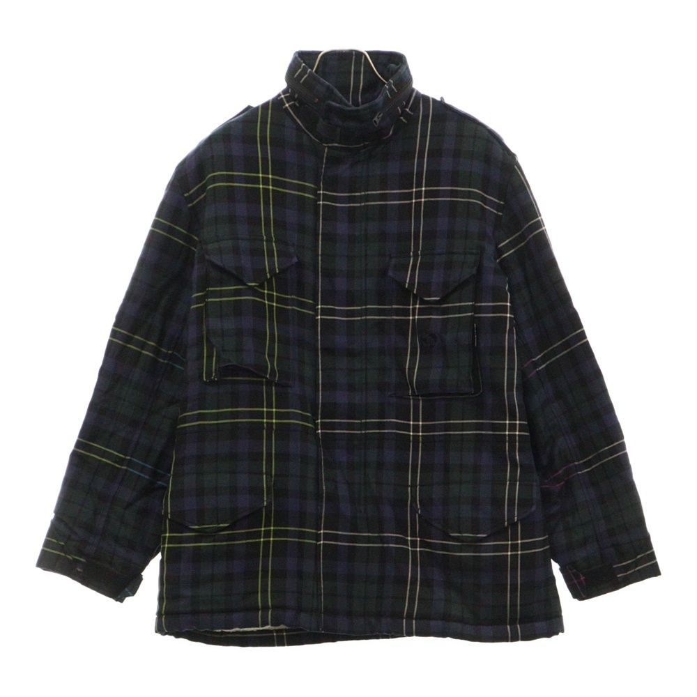 A BATHING APE アベイシングエイプ ×NEIGHBORHOOD ネイバーフッド チェック インナーボア M65 ジップアップジャケット ネイビー NHAP-JK01 A BATHING APE (アベイシングエイプ) ×NEIGHBORHOOD ネイバーフッド