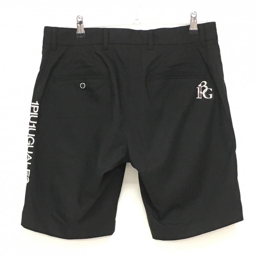 超美品】ウノピュウノウグァーレトレ ハーフパンツ 黒 鶴 サイドロゴ白  