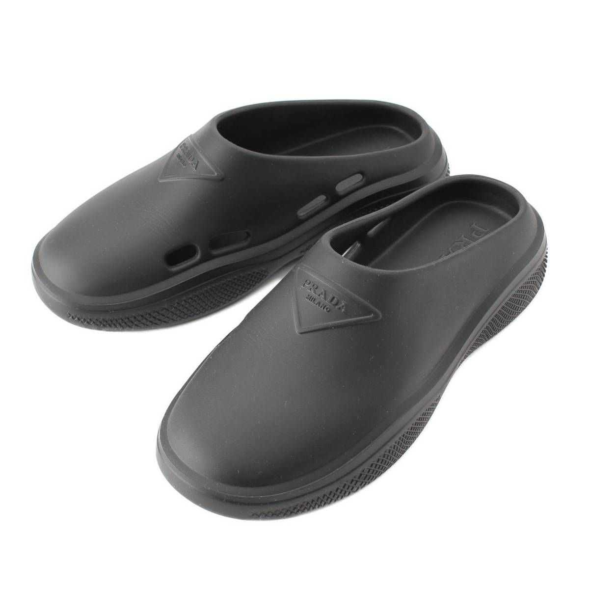 プラダ　素敵デザインミュール プラダ フォーム ラバー ミュール 2S2959_3LKD_F0002 ブラック