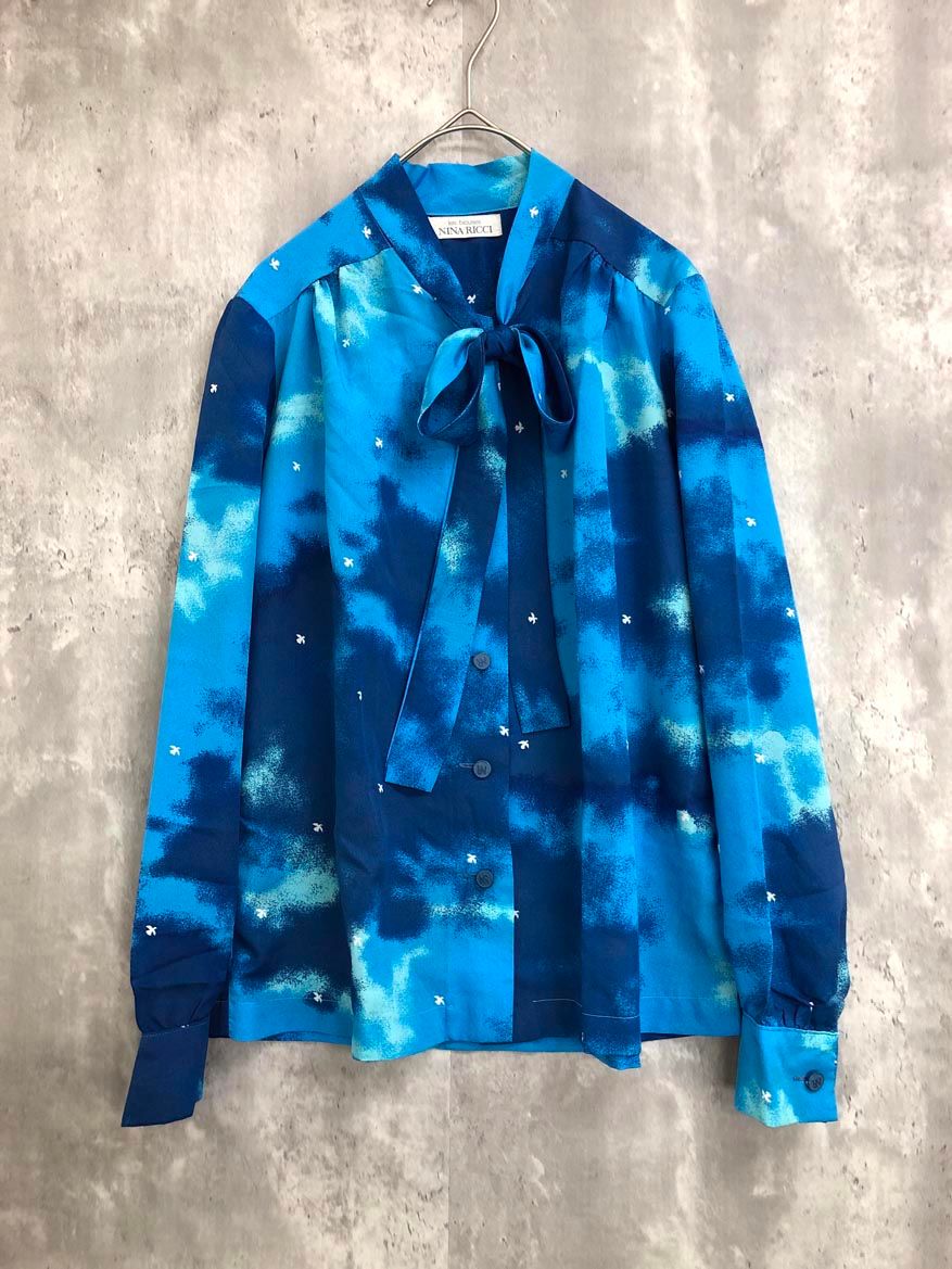 NINA RICCI ニナリッチ ブラウス シャツ 青 □□ レディース