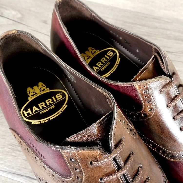 伊製 HARRIS ハリス ドレスシューズ 42 26.5相当 未使用 展示 定価66,000円 HARRIS ハリス ビジネスシューズ 41