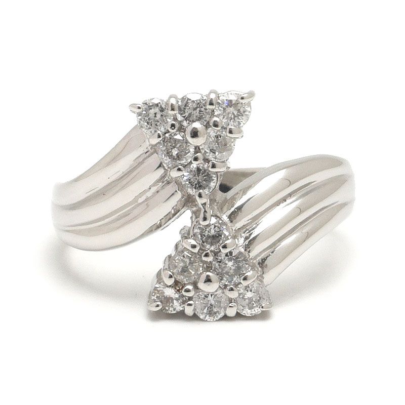 PT ダイヤモンド リング 0.50CT K18 ／Pt900 天然ダイヤモンド 0.50ct