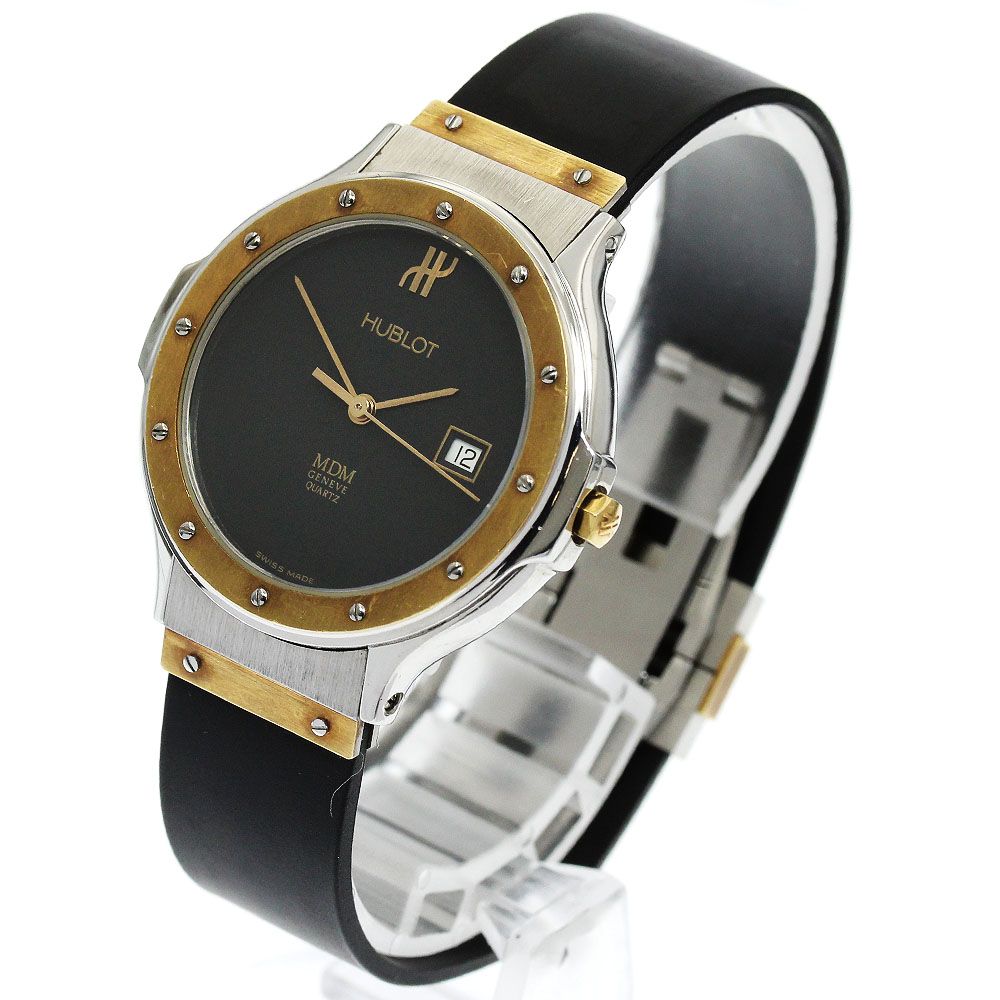 ウブロ HUBLOT 140.10.2 MDM K18YGベゼル デイト クォーツ レディース_  
