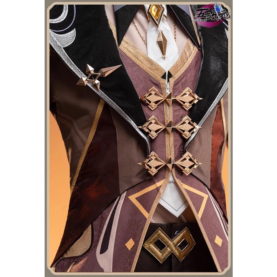 新品 猫屋小舗 原神 コスプレ 鐘離 ショウリ 衣装 リニューアル