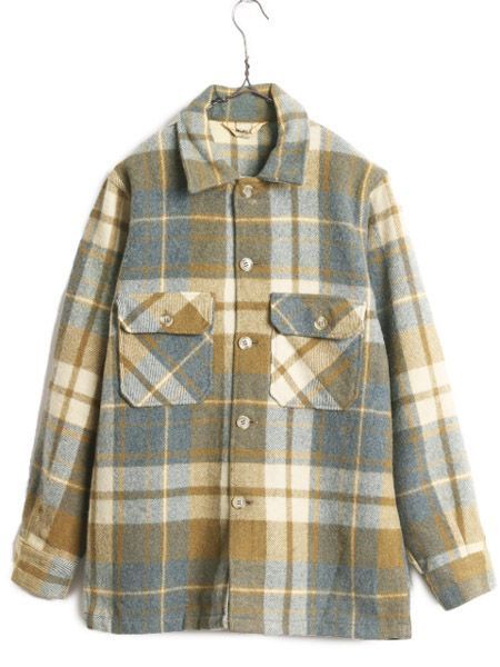 値下げ❗️Woolrich チェック70S CPOシャツ お得なクーポン配布中!】 70s ウールリッチ チェック ウール CPO