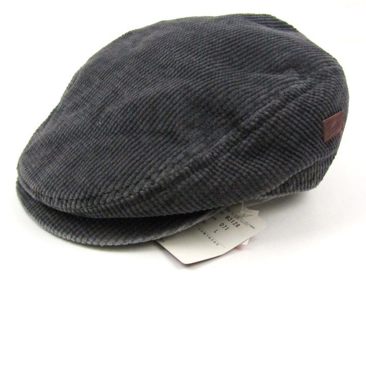 ボルサリーノ ハンチング コーデュロイ 帽子 ブランド メンズ L 58cm サイズ グレー Borsalino