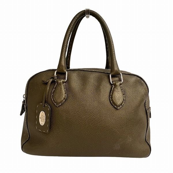 フェンディ FENDI セレリア レザー ドクターズバッグ ハンドバッグ レディース