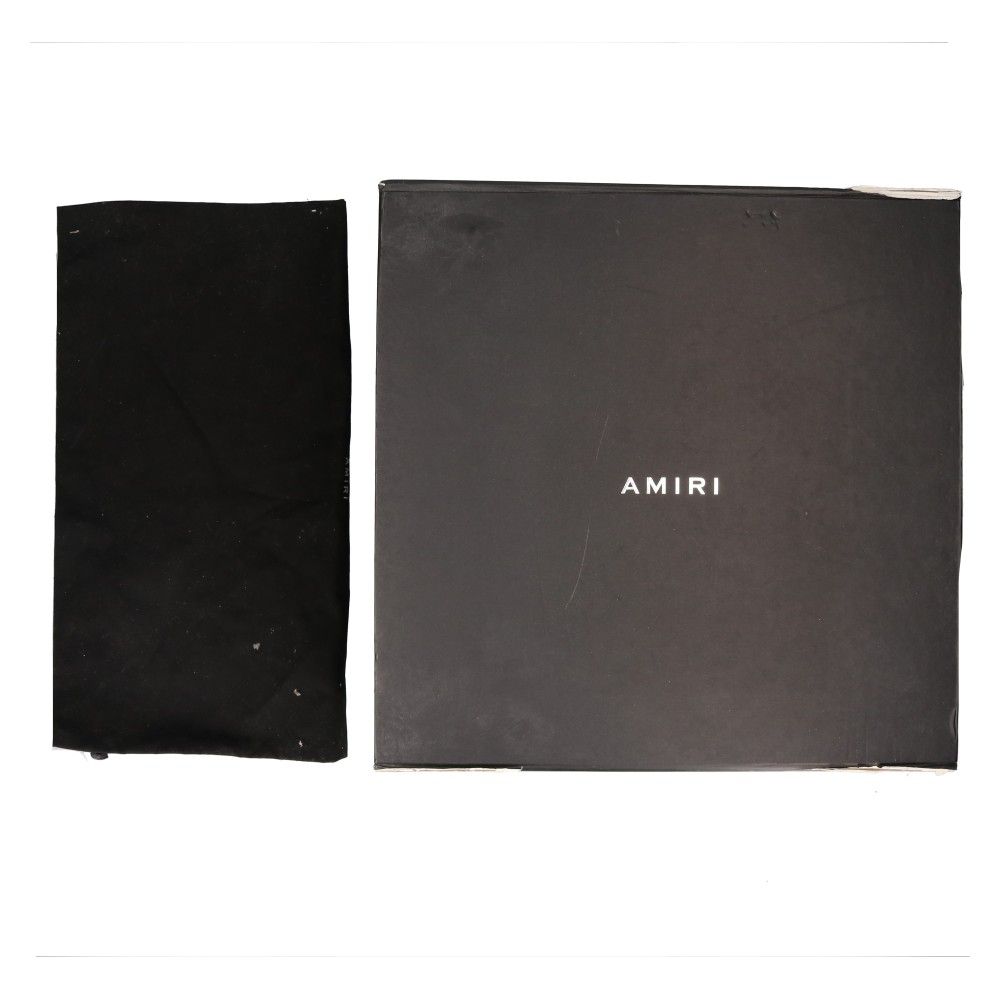 AMIRI アミリ SKINNY STACK BOOT スキニースタック スエード サイドジップブーツ ブラック ANB01-CLN512BLK95センチ全高