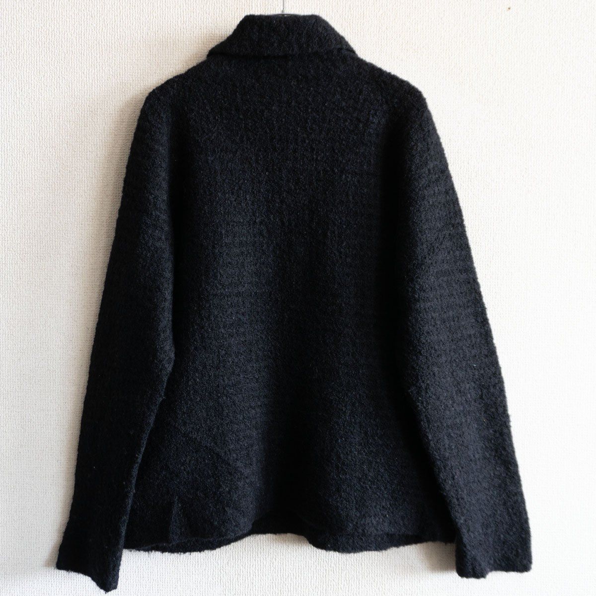 90s ヨウジヤマモト ワイズフォーメン 黒 ハイネック ニットセーター