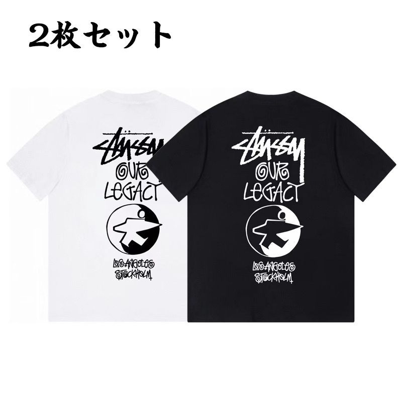 新品 NIKE ナイキ stussy Tシャツ コラボ 男女兼用 2枚セット - メルカリ