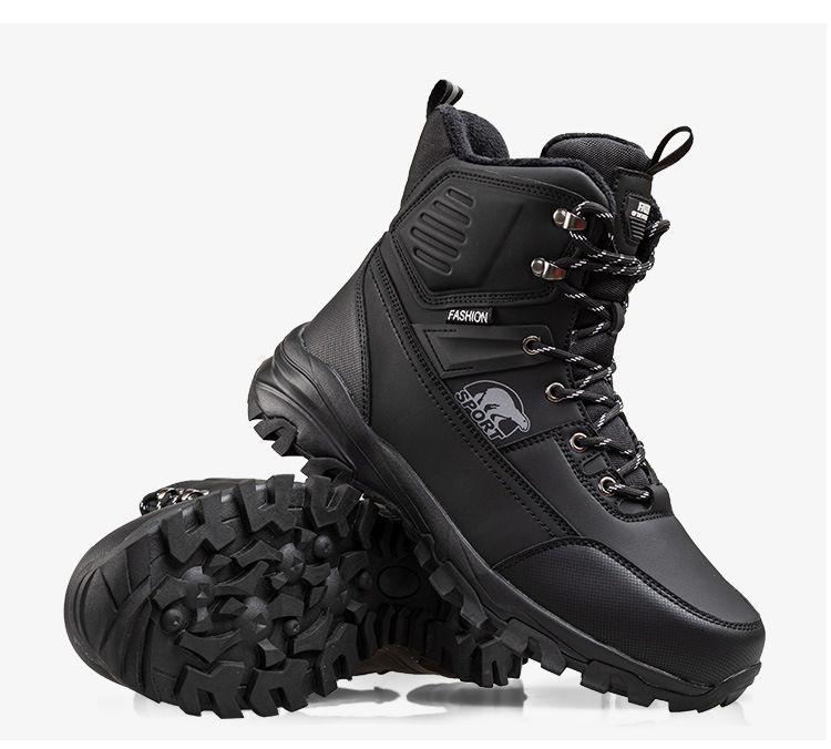 メンズ スノーブーツ 裏ボア ハイカット トレッキングシューズ 冬靴 保温 ウィンターブーツ 男性用 トレッキング アウトドア 撥水 防滑 スノーブーツ メンズ ブーツ トレッキングシューズ 登山靴 防寒靴 撥水