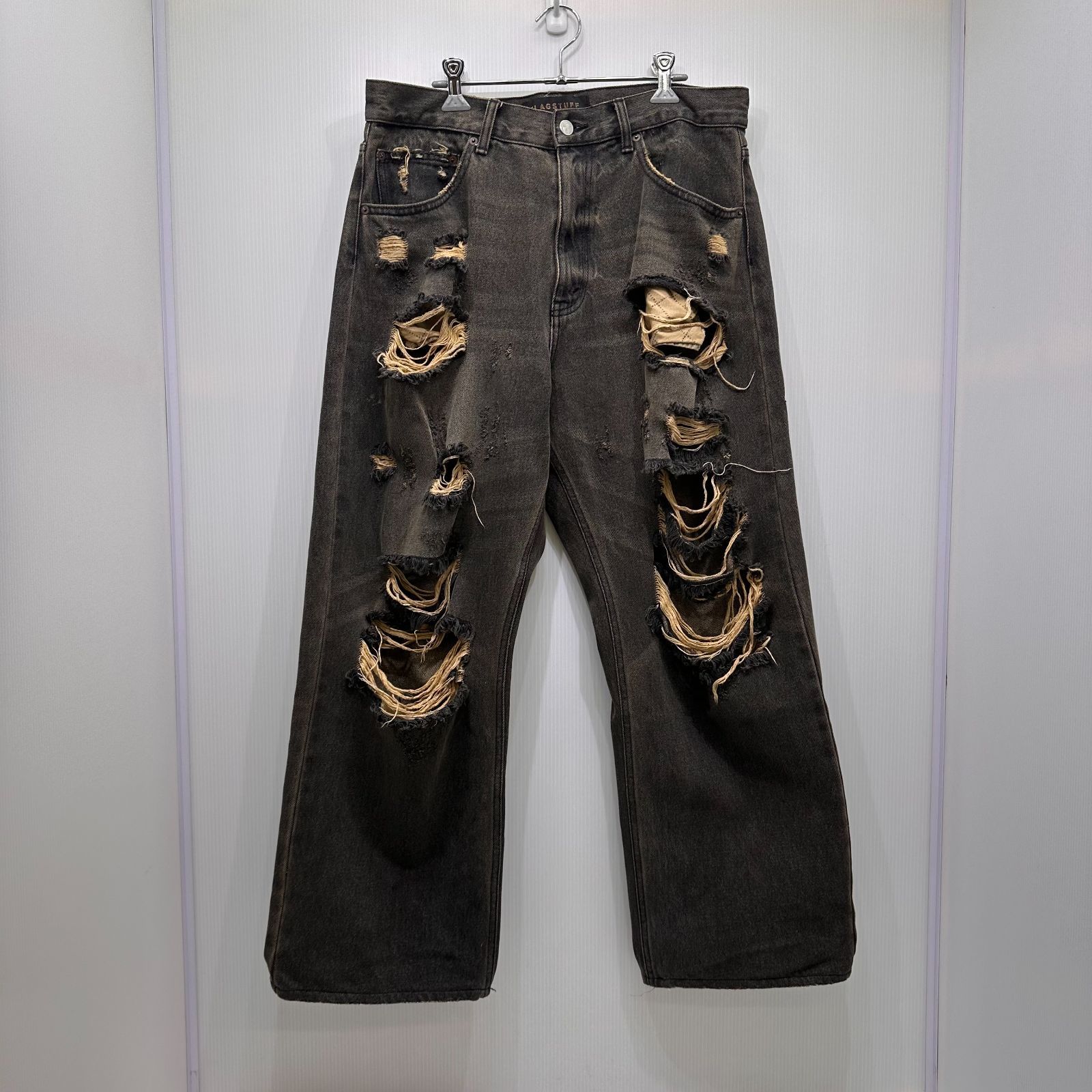 F-LAGSTUF-F DENIM BORO BAGGIE PANTS フラグスタフ ダメージワイド 