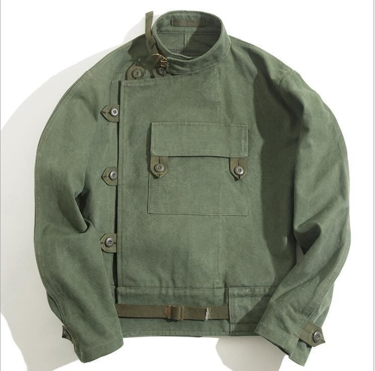 キャンバス 復刻 スウェーデン軍モーターサイクルジャケット フライト ライダース