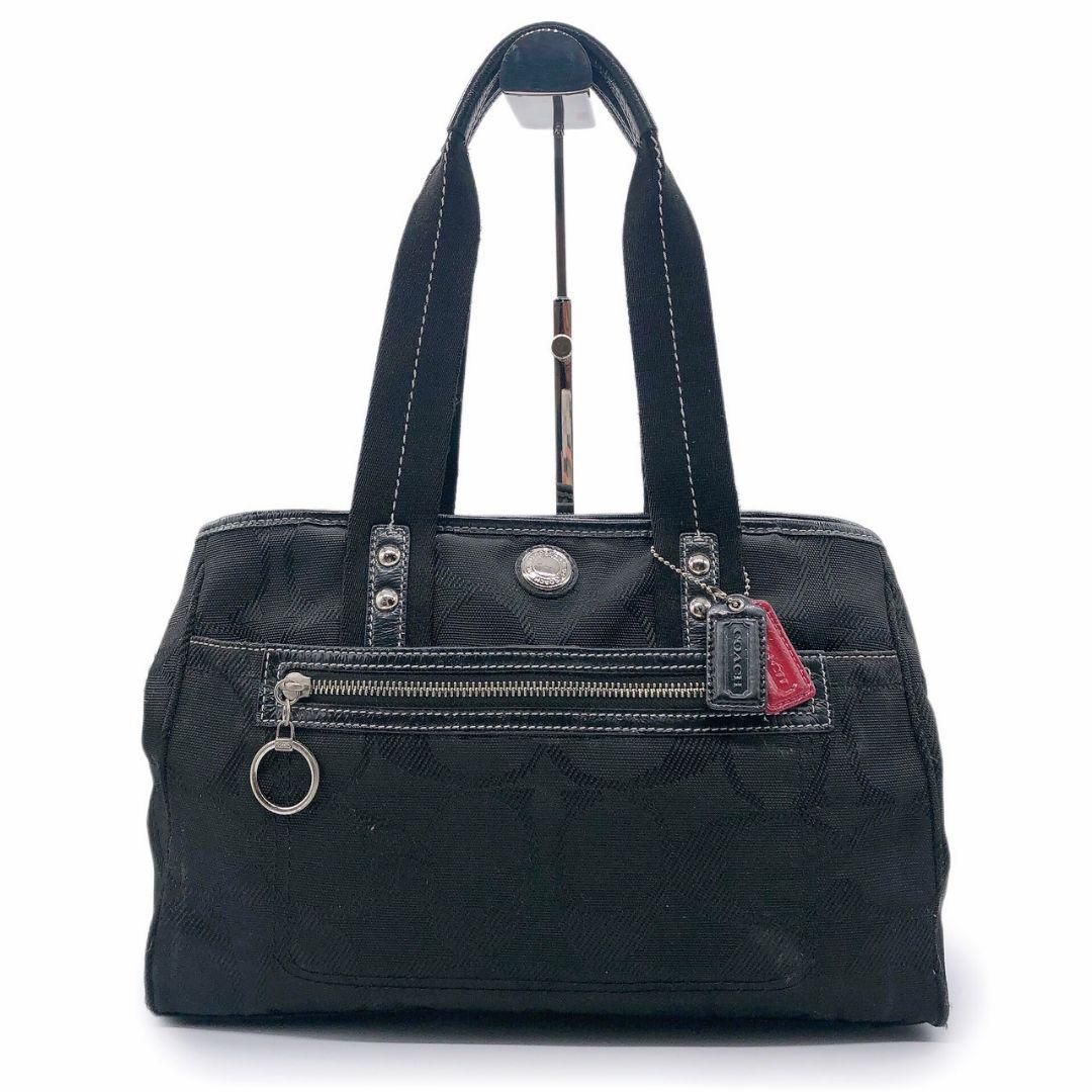 コーチ F14876 キャンバス トートバッグ シグネチャー シルバー 金具 