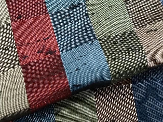 平和屋着物○上質な紬 市松文 正絹 逸品 CAAY2825vf