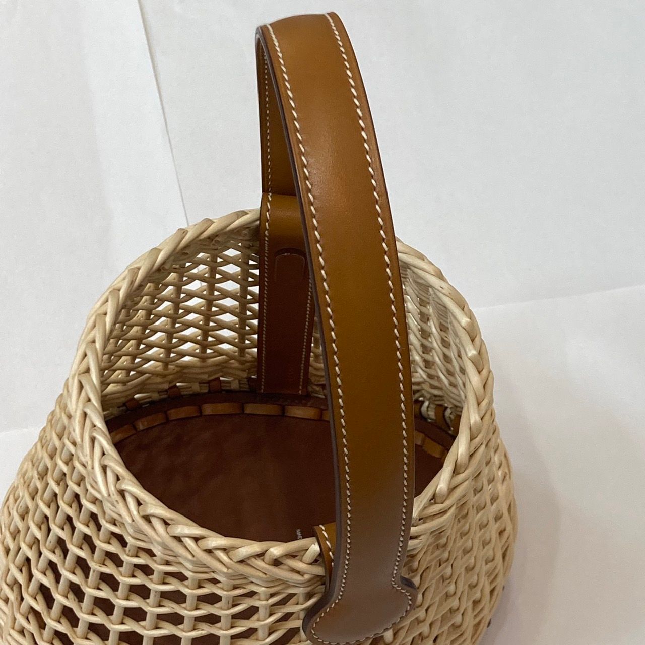 ◇ HERMES エルメス サボ ピクニック SABOT WICKER かごバッグ B刻印 