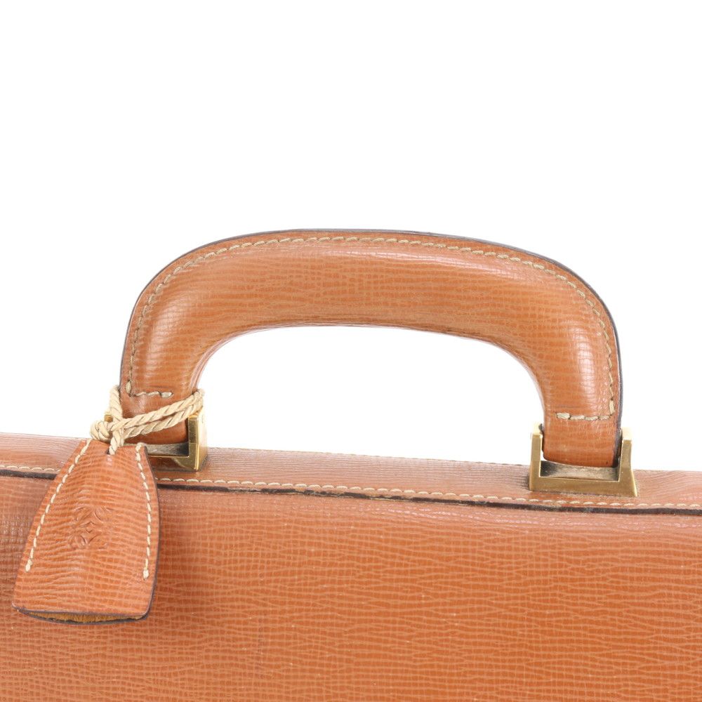 ロエベ アナグラム レザー ビジネス バッグ 書類鞄 ブリーフケース トート 通勤 ブラウン 茶色 A4 メンズ EUE CW45-6