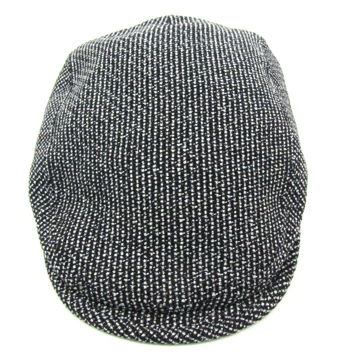 ボルサリーノ ハンチング 帽子 ブランド ウール シルク混 メンズ LL 59.5cm サイズ ブラック Borsalino