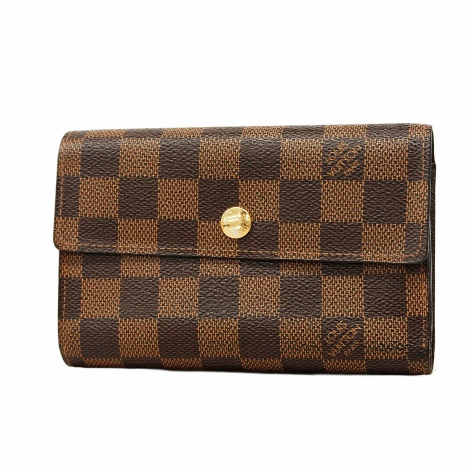 ルイ ヴィトン Louis Vuitton ルイ ヴィトン 三つ折り財布 ダミエ ポルトフォイユアレクサンドラ N63067 エベヌレディース P1490157