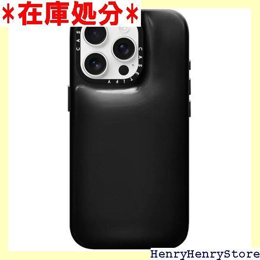 CASETiFY ピロー iPhone 16 Pro ケース 耐水性のある素材 トレンドのY2Kスタイル - ファントム ブラック 1964