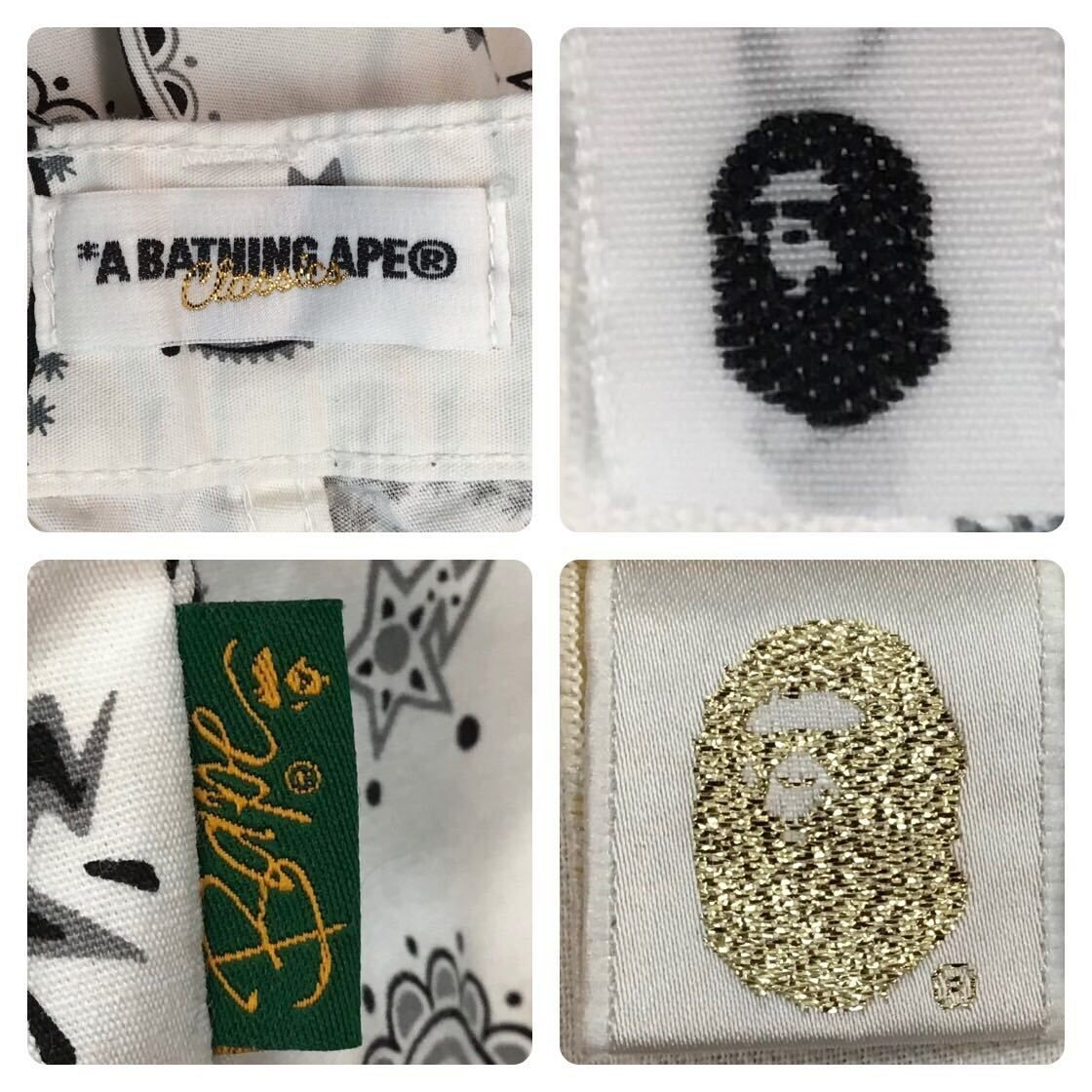 APE FACE ペイズリー柄 ハーフパンツ Sサイズ a bathing ape