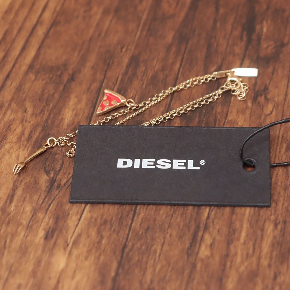 チャーム付きブレスレット DIESEL DIESEL/2連ブレスレット 00SVXV-0LANP ピザ フォーク モチーフ